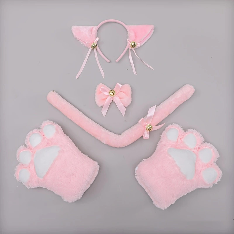 5点セット 動物ぬいぐるみ かわいい セクシー ドレスアップ パーティー ダンス パフォーマンス コスプレ 猫ガール 獣耳|undefined