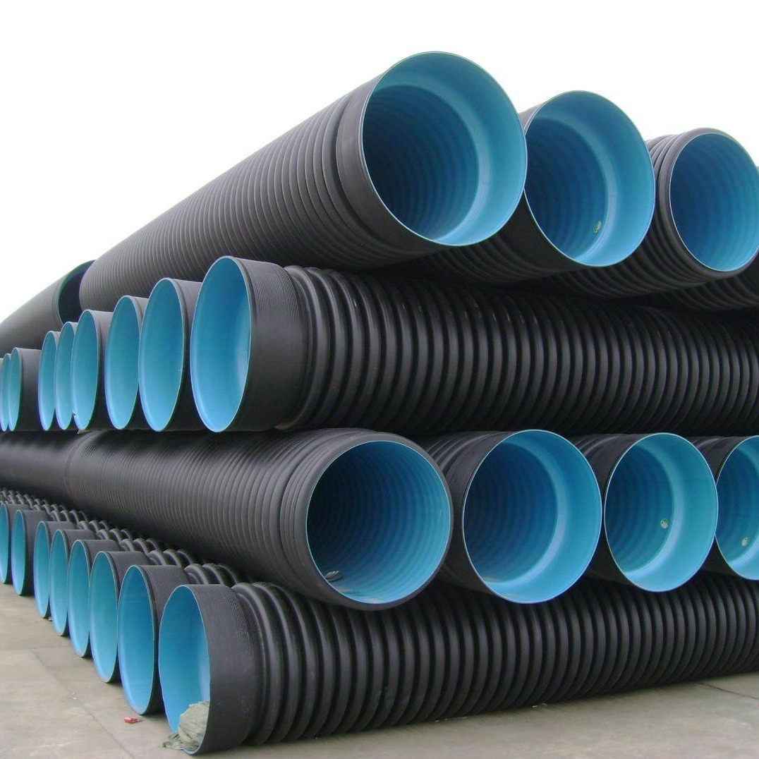 上海HDPE双壁波纹管市政排水管道预应力波纹管钢带增强波纹管批发