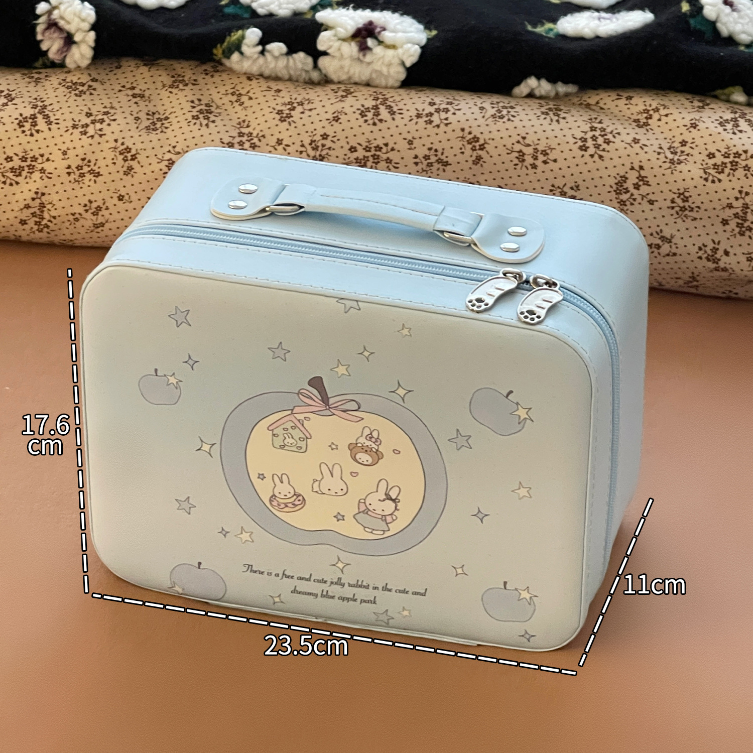 Caja de maquillaje con espejo para mujeres lindas bolsas de maquillaje de gran capacidad bolsa de maquillaje de viaje maleta portátil impermeable