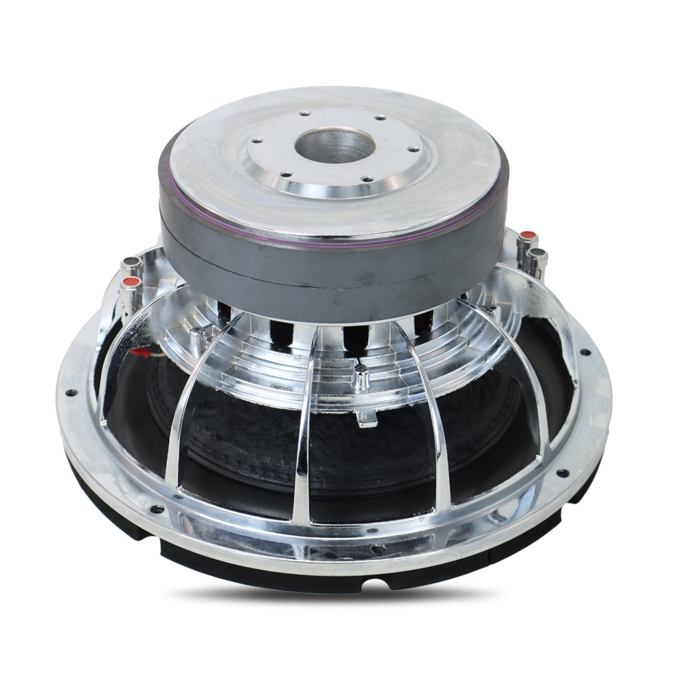 Dm 12inch New Passive Subwoofer Speaker 4+4Ohm Dual Magnet Dual Coil Design Silver Aluminum Alloy Basket