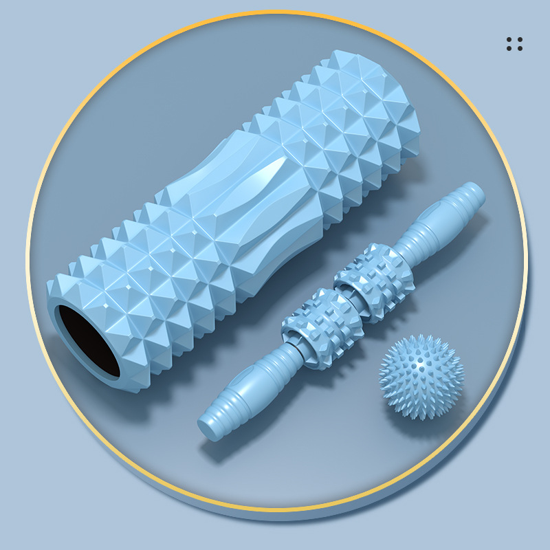 Fitness Equipment Three-Piece Set 33 Yoga Wolf Tooth Stick Slimming Leg Shaping Massage Stick Fascia Ball Factory Direct Sale