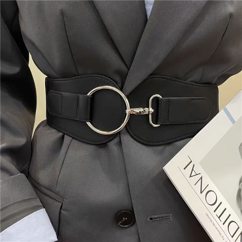Lockerer, elastischer Damengürtel im europäisch-amerikanischen Stil, vielseitig kombinierbar mit Anzügen, Kleidern und Mänteln, dekorativer Taillengürtel_voghion.com