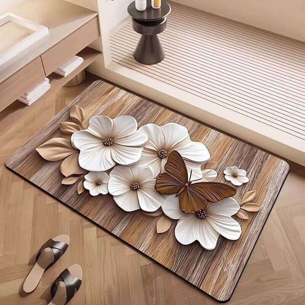 Alfombras de suelo de baño de generación de Temu transfronterizas almohadillas de absorción de agua y antideslizantes de baño de sentido superior almohadillas de barro de diatomeas image 15