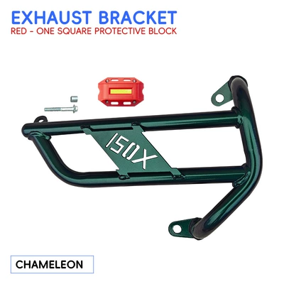 Suitable for Shengshi 150X crash Motorcycle bumper - chameleonenhanced-exhaust-bar-red-protective-block