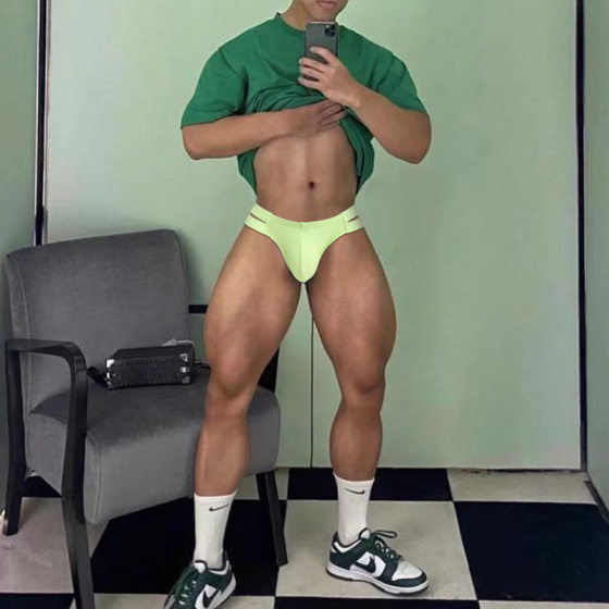 Cross-border explosions a generation of men's underwear fitness sports double belt fashion personality trend simple briefs