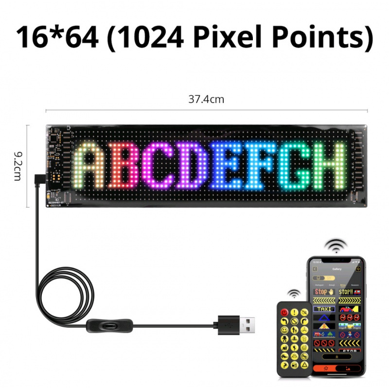 Vehículo eléctrico de motocicleta flexible LED pantalla de publicidad LED pantalla suave APP pantalla de pantalla Bluetooth montada en el vehículo