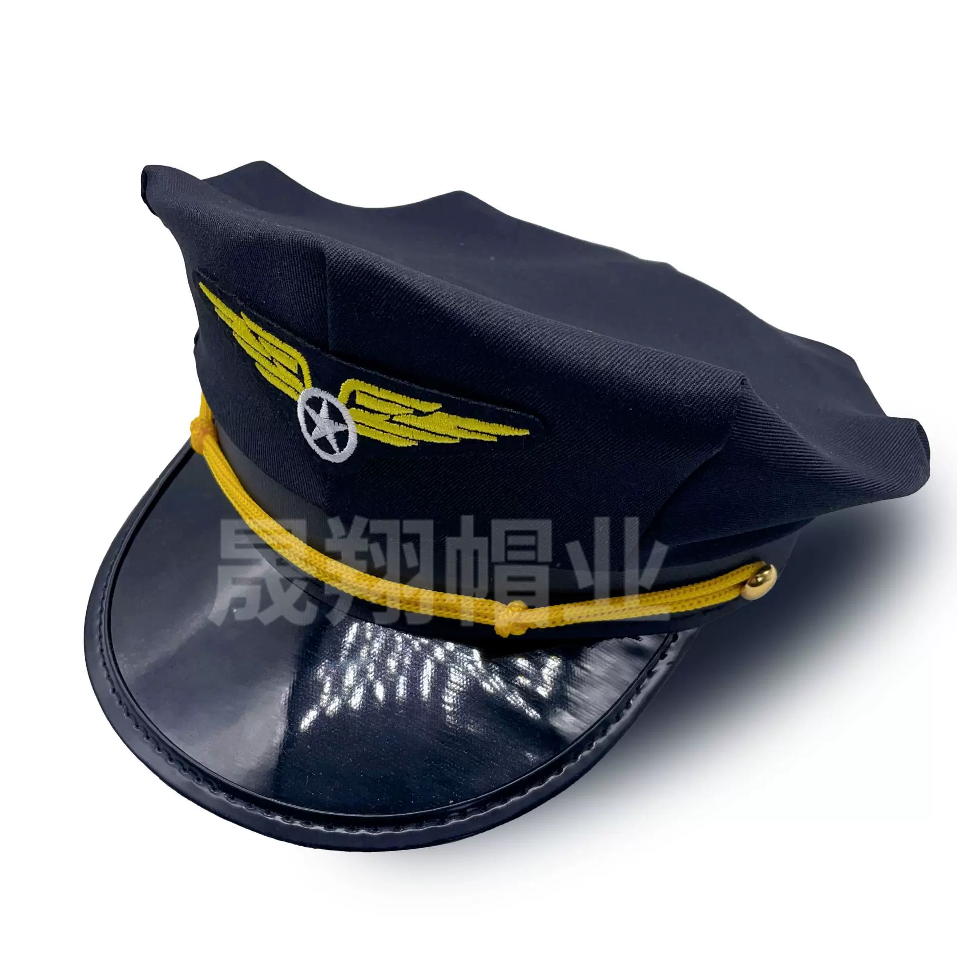 飞行员八角帽子cosplay角色扮演空乘空姐帽子眼镜肩章徽章套装