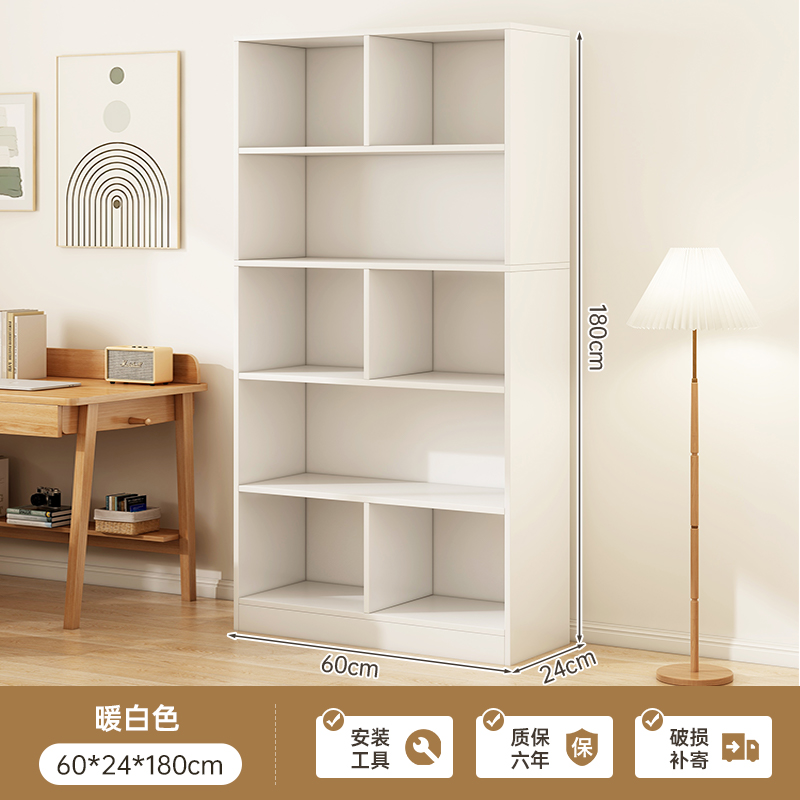 Gabinete de almacenamiento de gran capacidad sala de estar contra la pared gabinete de celosía simple tronco estante de libros multicapa armario de almacenamiento