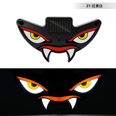 Cross-border solar-powered dynamic devil eye LED warning light for cars, trucks, and vans (Other lights) - z1-red-yellow-white