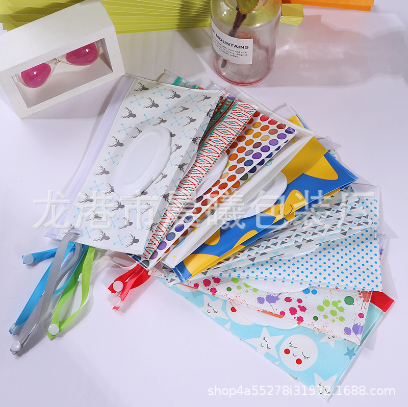 New EVA wet tissue bag flap removable tissue bag portable portable storage bag wet tissue bag
