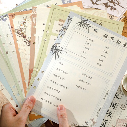 Chinese Vintage Style Yearbook for Elementary School Students, 6th Grade, Female, High-Beauty Middle School Graduation Album, 2024 New Arrival