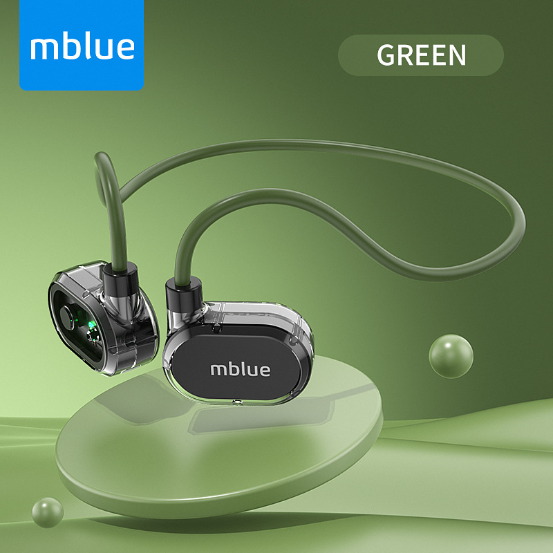 2025新型魅藍mbluh 02骨伝導bluetoothイヤホンは無線で耳をかけないスポーツのランニング首をかけます。|undefined