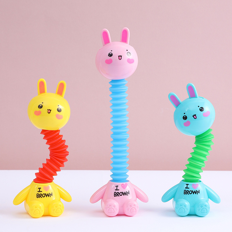 Conejo de estiramiento creativo Juguetes pequeños para niños Descompresión Regalos pequeños Premios de jardín de infantes Actividades navideñas Dibujos animados para niños y niñas