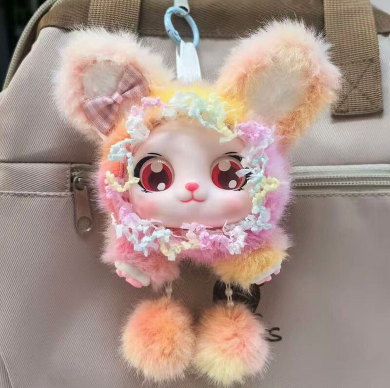 Cross-border vinyl catwoman bunny ear plush toy pendant, small doll, Lolita doll, bag decoration, keychain