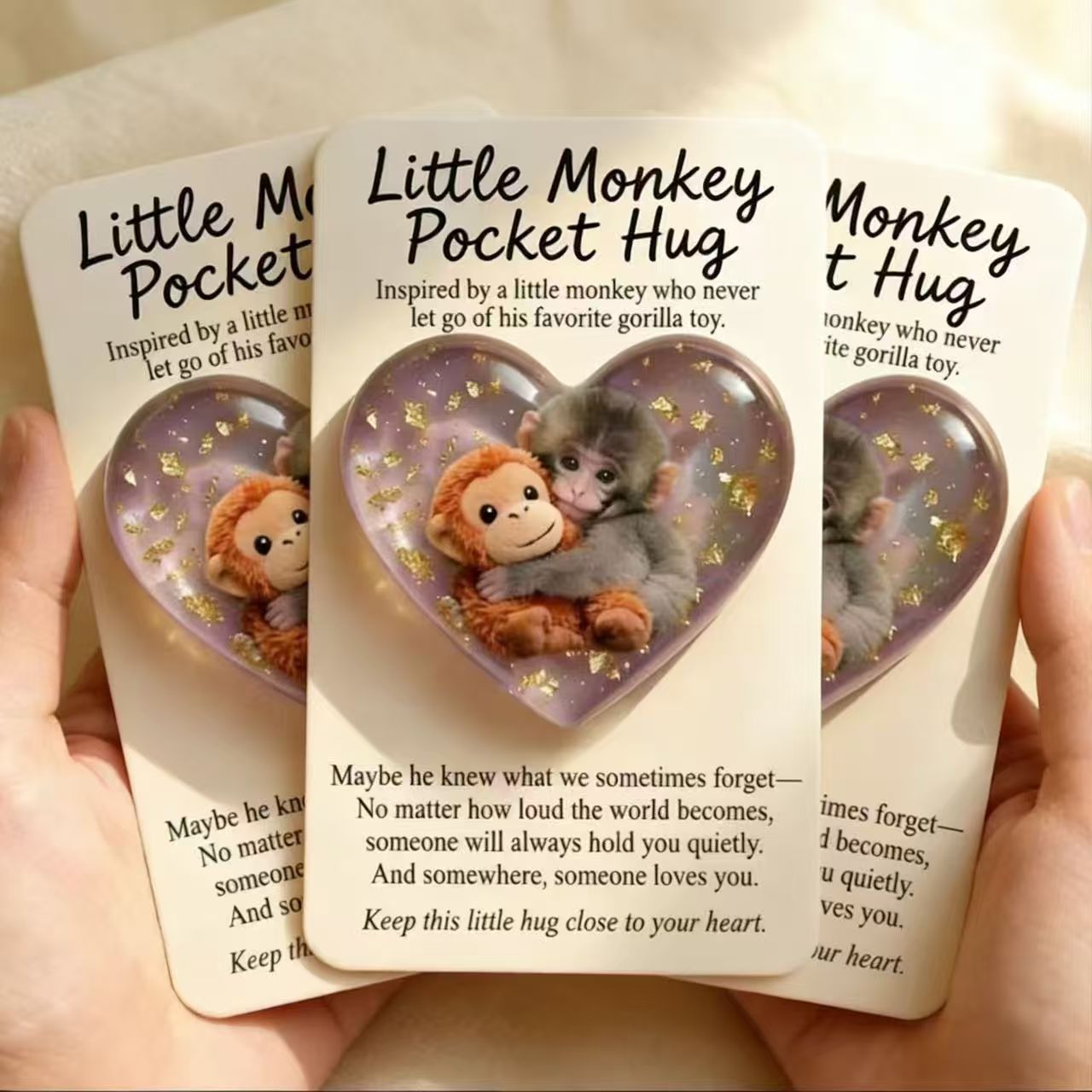 Amazon's New Punch Heart-Shaped Pocket Hug Little Monkey Heart Pocket Hug Card