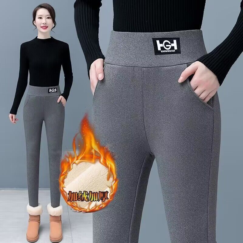 Lambswool leggings women's outer wear new popular winter fleece-lined thick warm pants cotton pants tight pants Lambswool leggings women's outer wear new popular winter fleece-lined thick warm pants cotton pants tight pants