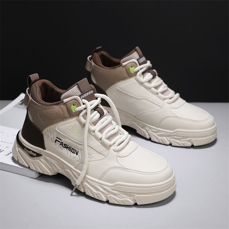 Botas de cuero de alto nivel para hombres Martin otoño y invierno nuevas tendencias de turismo deportivo al aire libre con botas de hombre de correa de altura