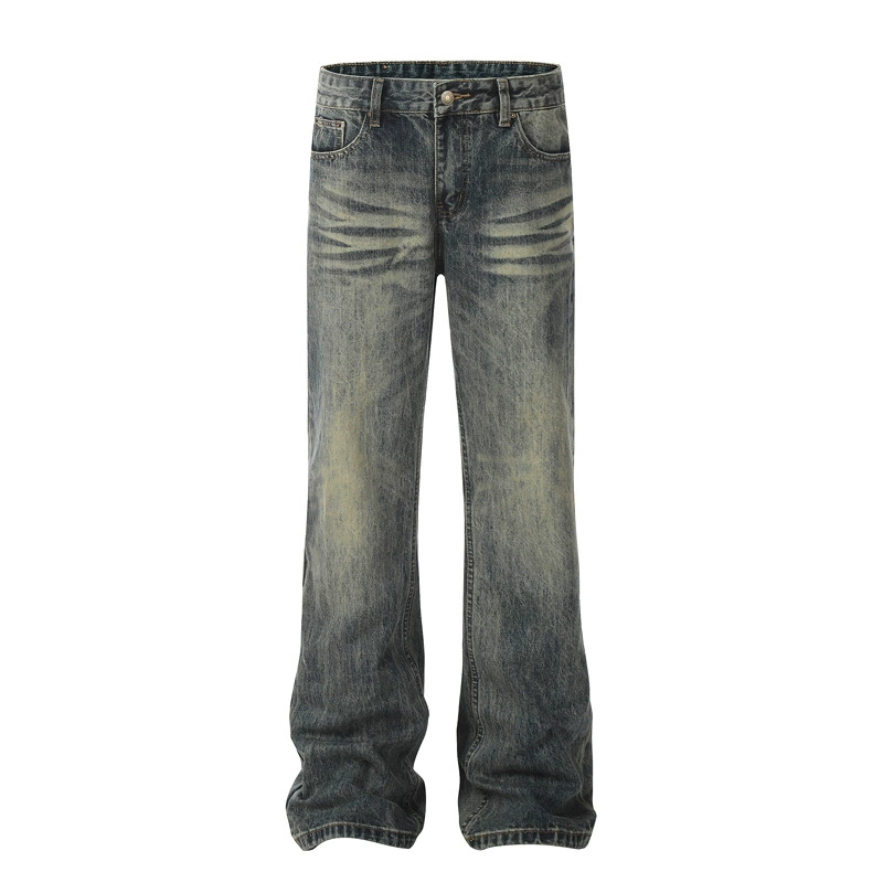 Модные свободные прямые джинсы, брюки, loose straight fit