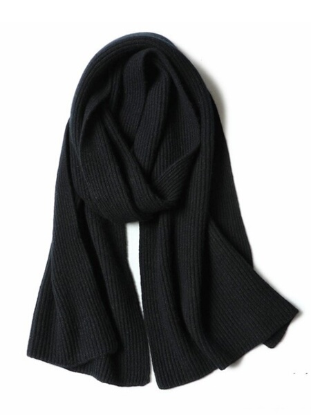 Cashmere demi-season warm knitted solid color universal scarf
