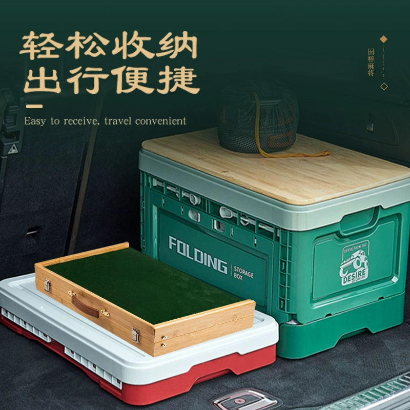 Mini mahjong tiles foldable mahjong table travel dormitory portable outdoor camping dormitory home hand rub Xiaoxin