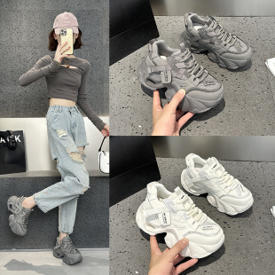 888-1 Double Mesh Popular Dad Shoes for Women 2025 Autum Breathable Versatile Dad Shoes Student Sports Casual Shoes