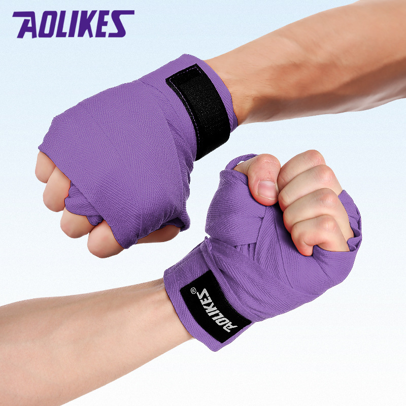 Cinturón de mano atado de boxeo 1.5/3/5 m vendaje elástico algodón absorbente de sudor protector de mano Sanda entrenamiento de Muay Thai cinturón de mano enrollado antideslizante