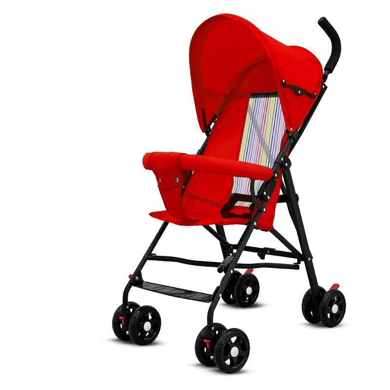 Cochecito de bebé puede sentarse y acostarse bebé ligero plegable simple súper niños pequeños deslizamiento bebé paraguas portátil coche mano empuje verano
