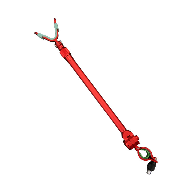 Soporte de caña de pesca metal colgante trasero antena de aleación de aluminio antideslizante batería universal accesorios de marco de caña de pesca soporte de pesca