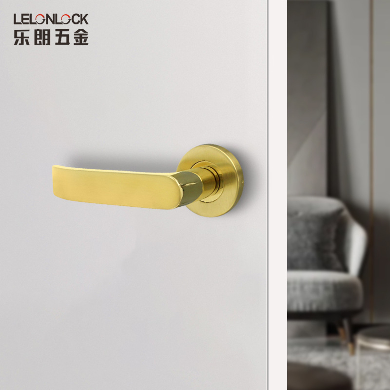 Acero inoxidable 304 manija de la puerta de madera accesorios hogar dormitorio split cerradura antirrobo manija de la puerta interior accesorios de la puerta