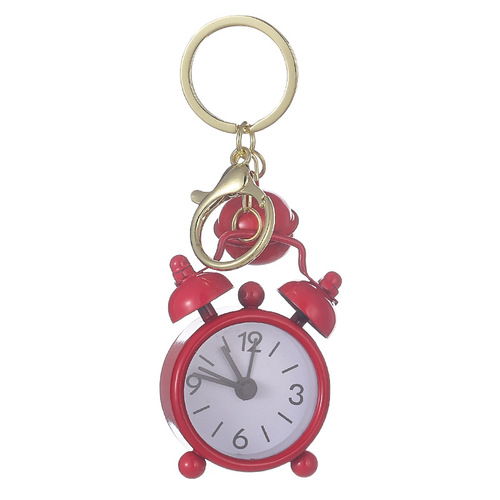 Creative function mini alarm clock keychain exquisite car pendant girls bag pendant claw machine small gift wholesale