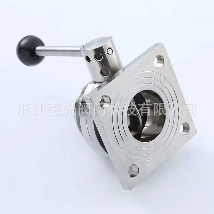 卫生级方形法兰蝶阀，方型法兰蝶阀，葡萄酒罐蝶阀，食品级蝶阀