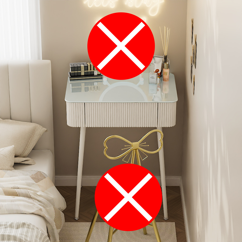 60cm 단일 테이블 (의자 없는 거울 없음)