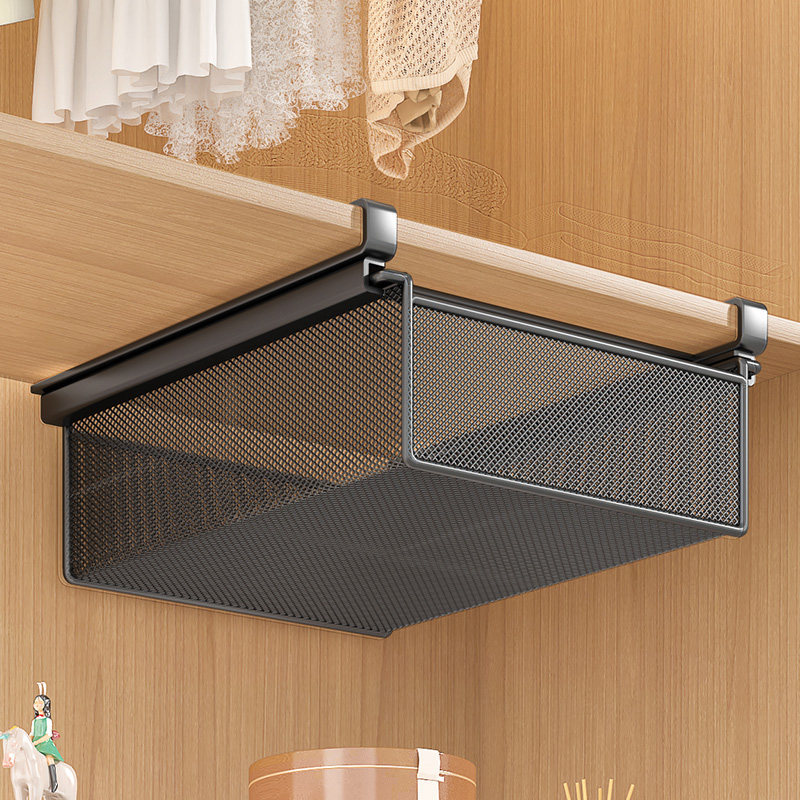 Storage Rack Drawer for Underwear Storage, Telescopic Hanging Double-Layer Pull-Out Wardrobe, Metal Material, No Installation Required
