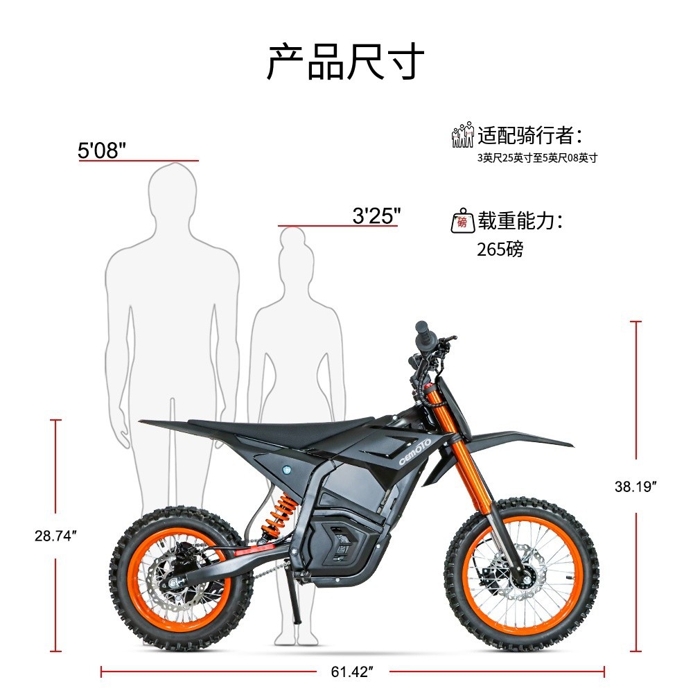 Cross-Border Youth Off-Road Electric Motorcycle Outdoor Riding Electric Motorcycle Small Adult High-Speed Off-Road Motorcycle