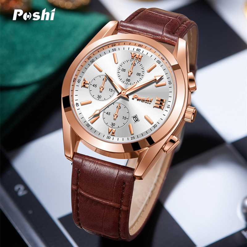 Nuevo reloj de movimiento automático reloj de los hombres calendario luminoso impermeable moda reloj de cuarzo de los hombres