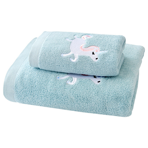 Baihua Towel supports drop shipping of new product unicorn towel bath towel set