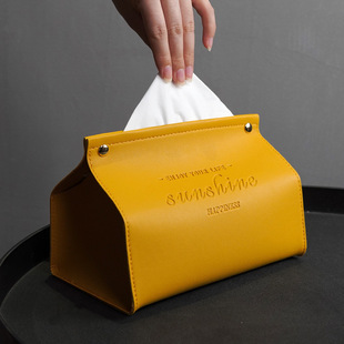 Creative Nordic ins Paper Box Home Living Room European Leather Tissue Box Car Paper Box Wholesale Flat Mouth