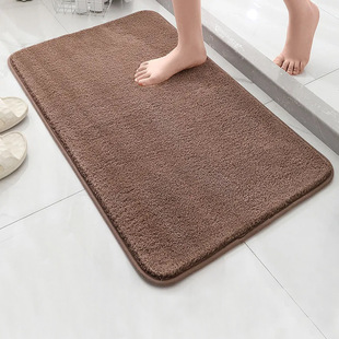 Imitation Cashmere Floor Mats Solid Color Bathroom Absorbent Non-Slip Floor Mats Entrance Door Mats Bedroom Living Room Cooling Carpets Wholesale