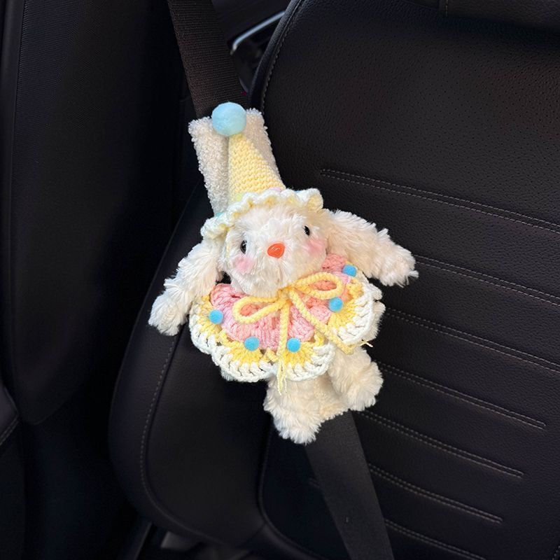 かわいいウサギのカーシートベルトショルダーカバー車の女性の耐摩耗服ハイエンドかわいい車のカップル|undefined