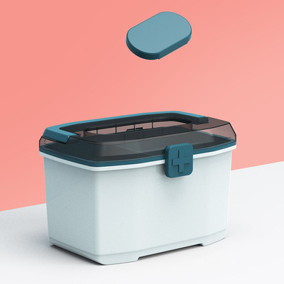 Convenience medicine chest Plastic family Medical care First aid kit portable portable medicine chest household drugs Large medical box