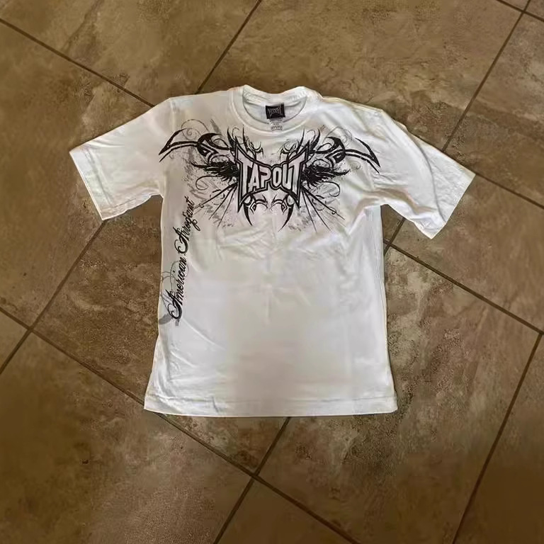 Y2K Retro T-shirt New Harajuku Hip Hop Crewneck T-shirt Men's and Women's Short Sleeve Gothic Top Street Clothing