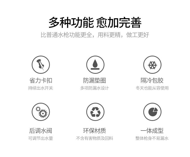 Suitable for car wash nozzle water gun suit garden watering water pipe garden water spray sprinkler spray sprinkler shower