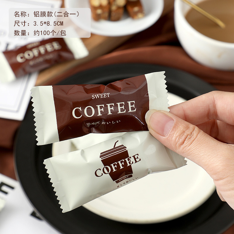 Nueva bolsa de envasado de turrón para hornear espesado máquina de dulces bolsa de sellado transparente de papel de caramelo toffee bolsa de embalaje al por mayor