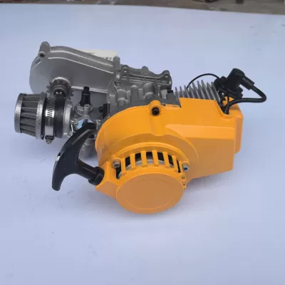 49Cc Mini Motorcycle Gasoline Engine Suitable for Small Sports Cars, Two-Stroke 44-6 Mixed Oil T8F Chain (Other walking systems)