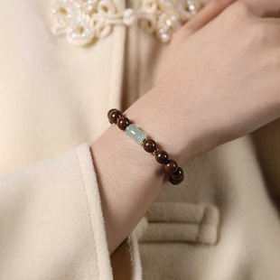 Original Handmade Golden Sandalwood Bamboo Bracelet for Boys and Girls 8mm