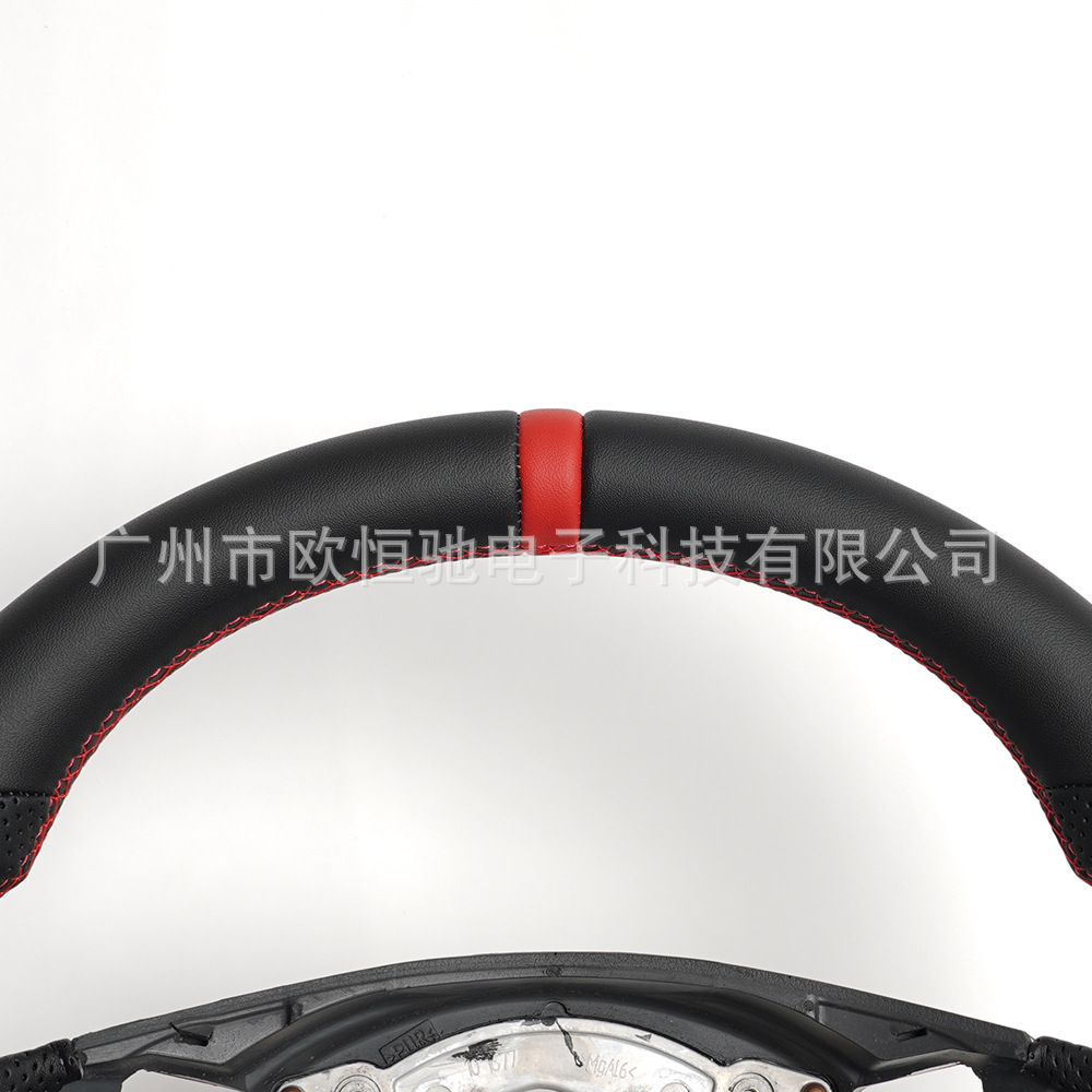 Cross-Border Hot-Selling Product Suitable for 09 Model Bmw E90 Full Leather Red Positioning Line Sports Style Car Steering Wheel Modification