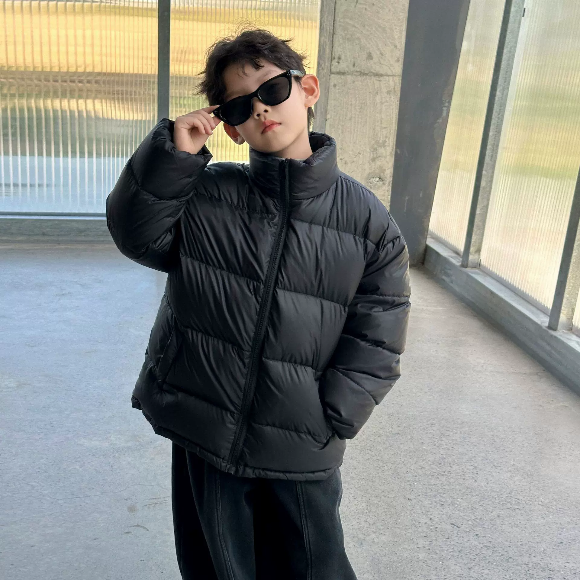 涵芽童装男童羽绒服冬季儿童加厚保暖外套2025新款宽松90白鸭绒潮