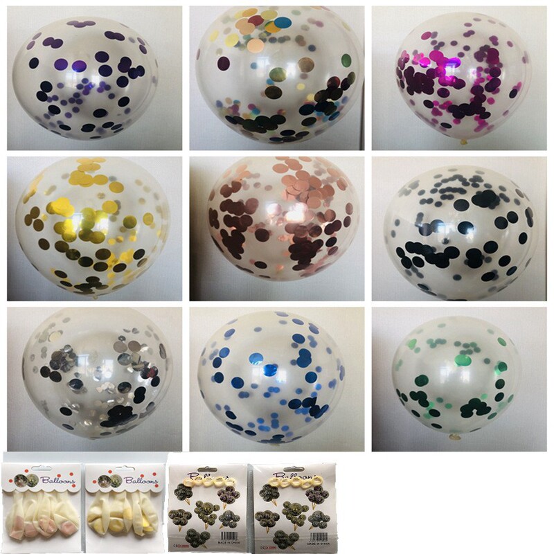 12-inch electrostatic balloon foam suspension aluminum film wafer large thickened round confetti sequin balloon wholesale