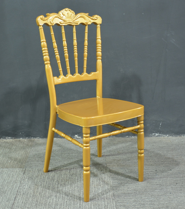 Fábrica al por mayor Silla de comedor nórdico muebles de hotel aleación de aluminio SILLA DE Napoleón Silla de Castillo al aire libre Silla de boda al por mayor