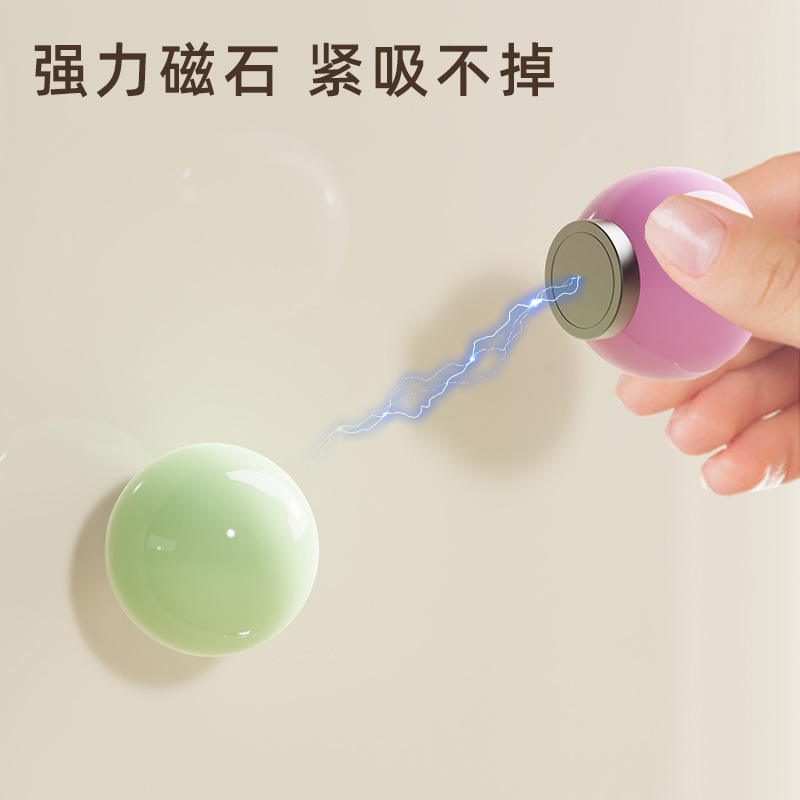 磁吸背式彩珠挂钩批发创意门后衣帽收纳挂架免打孔装饰挂衣钩|undefined